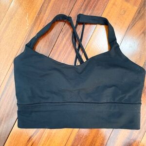 Lululemon Energy Long Line Sports Bra size 8 black